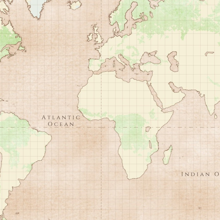 Classic adventure map style for your personal cruise route map