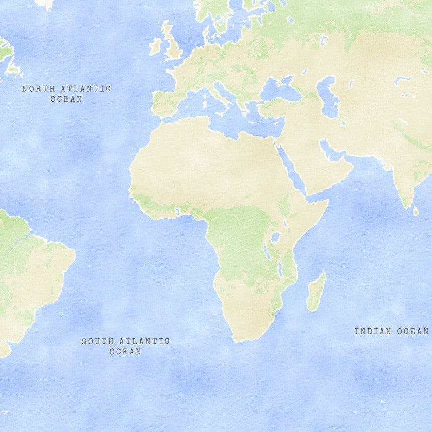 Fresh and vibrant map style for your personal cruise route map
