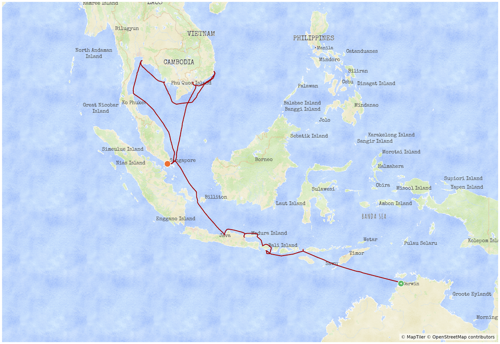 Cruise Route Map - Vista