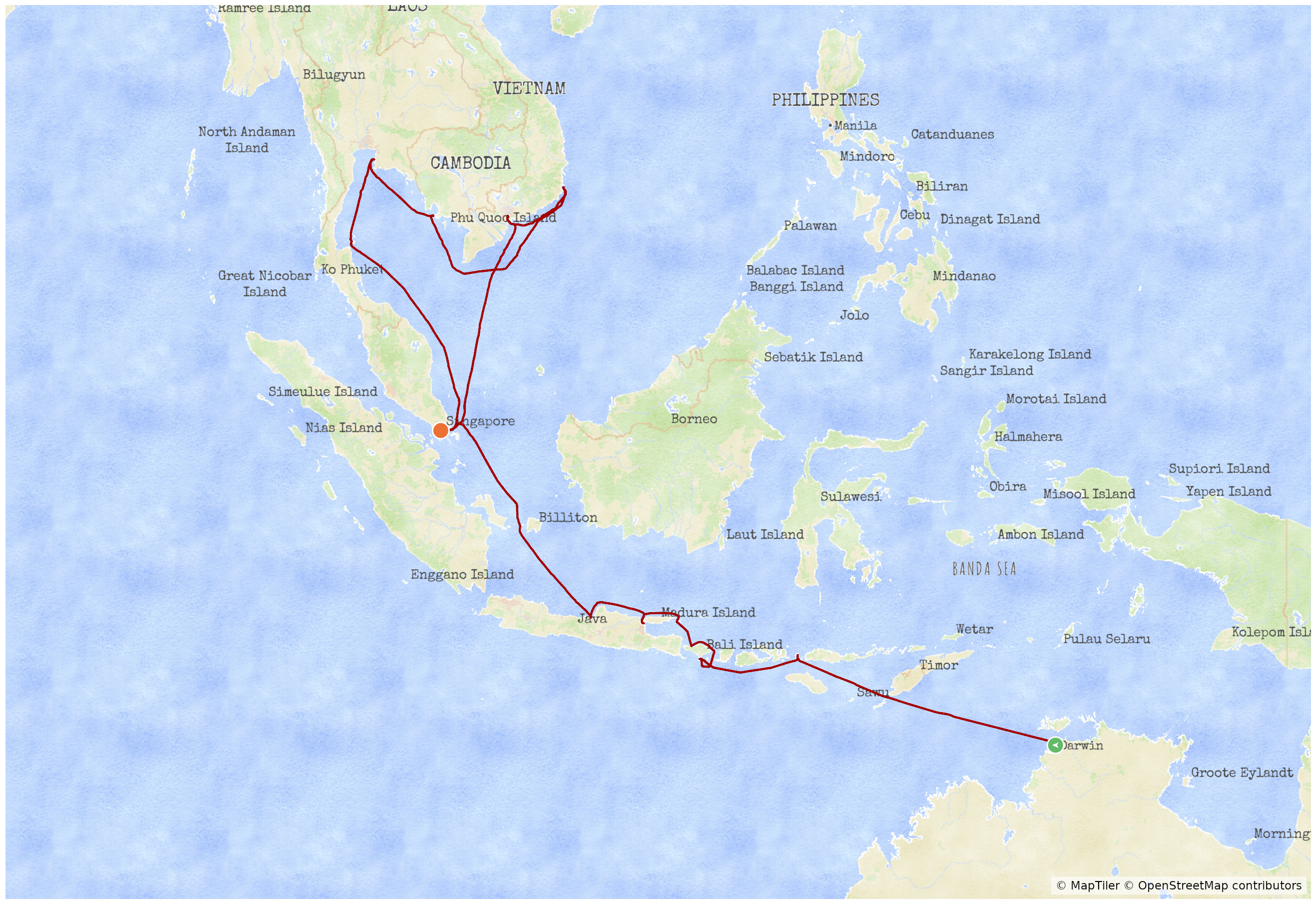 Cruise Route Map - Vista